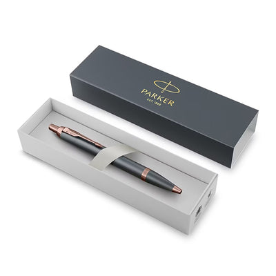 Parker IM Ballpoint Pen - Slate / Rose Gold Trim