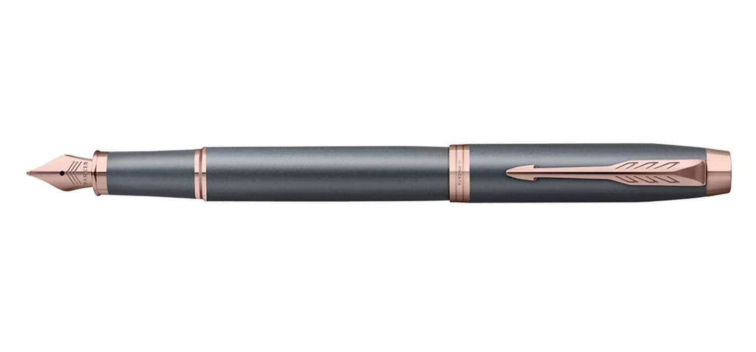 Parker IM Fountain Pen - Slate / Rose Gold Trim