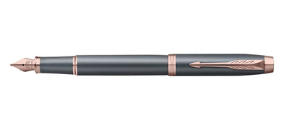 Parker IM Fountain Pen - Slate / Rose Gold Trim