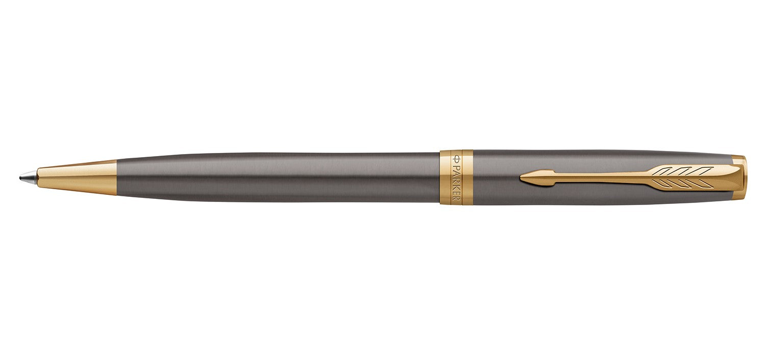 Parker Sonnet Ballpoint Pen - Grey Core Lacquer / Gold Trim