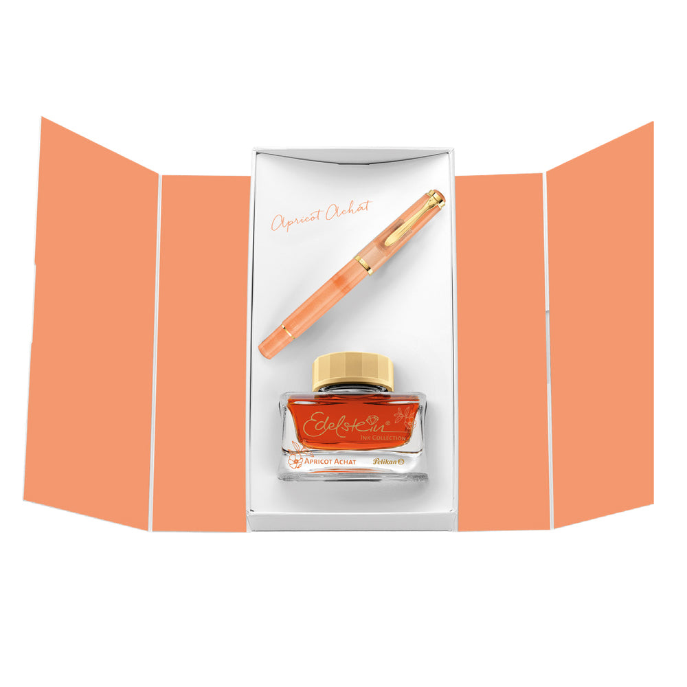 Pelikan Classic M 200 Fountain Pen and Ink Set - Apricot Achat - Special Edition