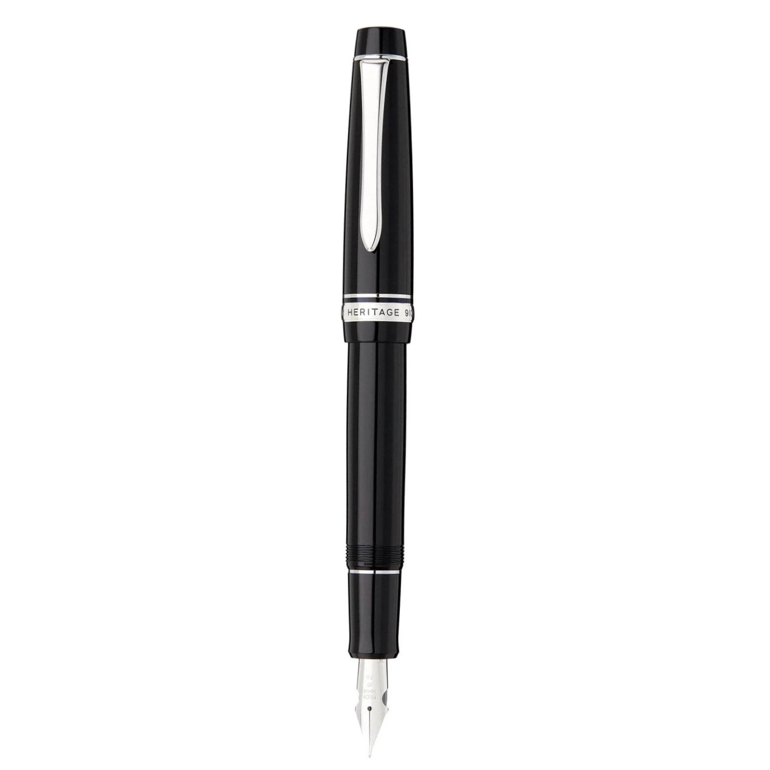 Pilot Custom Heritage 912 Fountain Pen - Black / Rhodium Trim