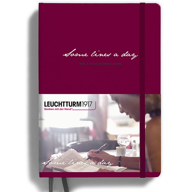 Leuchtturm 1917 Notebook Some lines Lines A Day A5 - Port Red