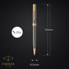 Parker Sonnet Ballpoint Pen - Grey Core Lacquer / Gold Trim