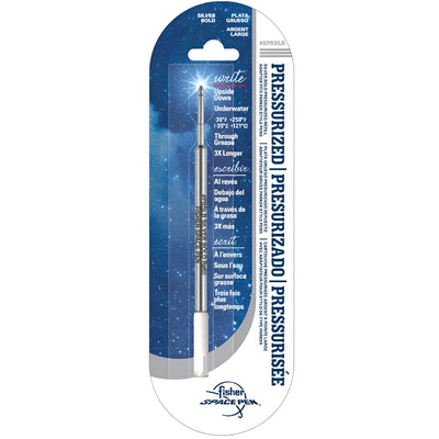 Fisher Space Pen Standard Pressurised Refill (SPR) Ballpoint (with G2 Parker Style adaptor) - Silver