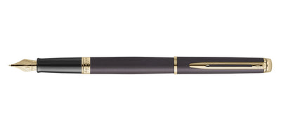 Waterman Hemisphere Metallic Fountain Pen - Black / Gold Trim - Special Edition