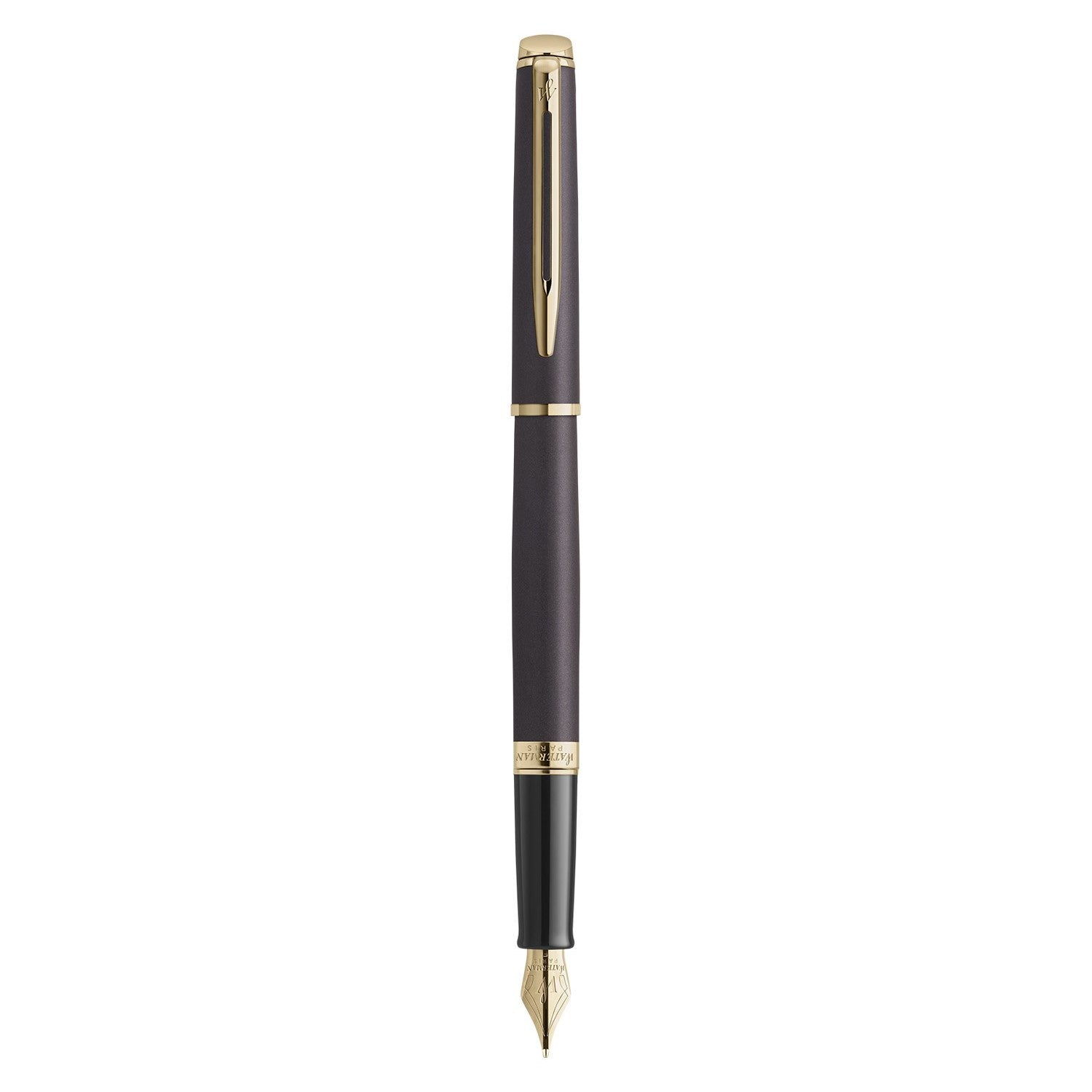 Waterman Hemisphere Metallic Fountain Pen - Black / Gold Trim - Special Edition
