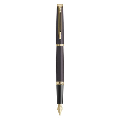 Waterman Hemisphere Metallic Fountain Pen - Black / Gold Trim - Special Edition