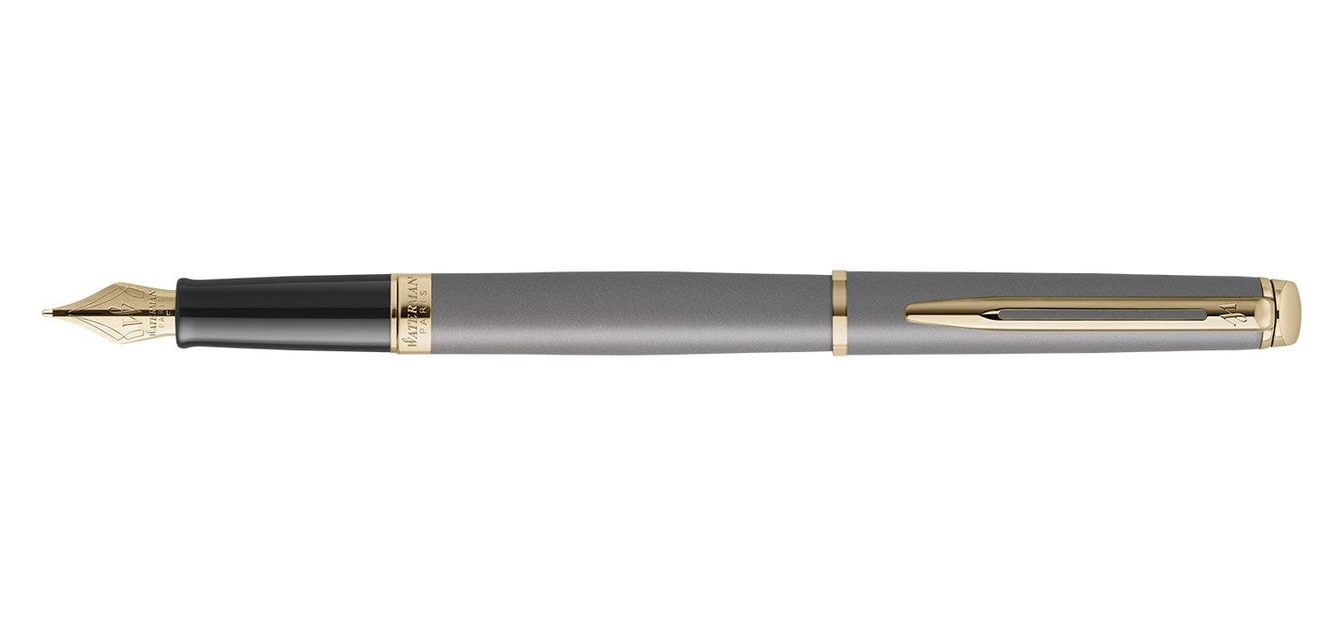 Waterman Hemisphere Metallic Fountain Pen - Grey / Gold Trim - Special Edition