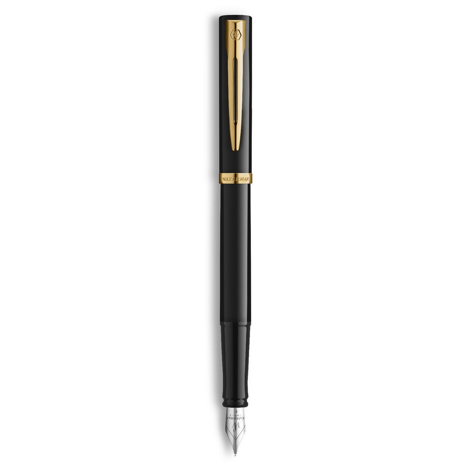 Waterman Impression Fountain Pen - Black Lacquer / Gold Trim
