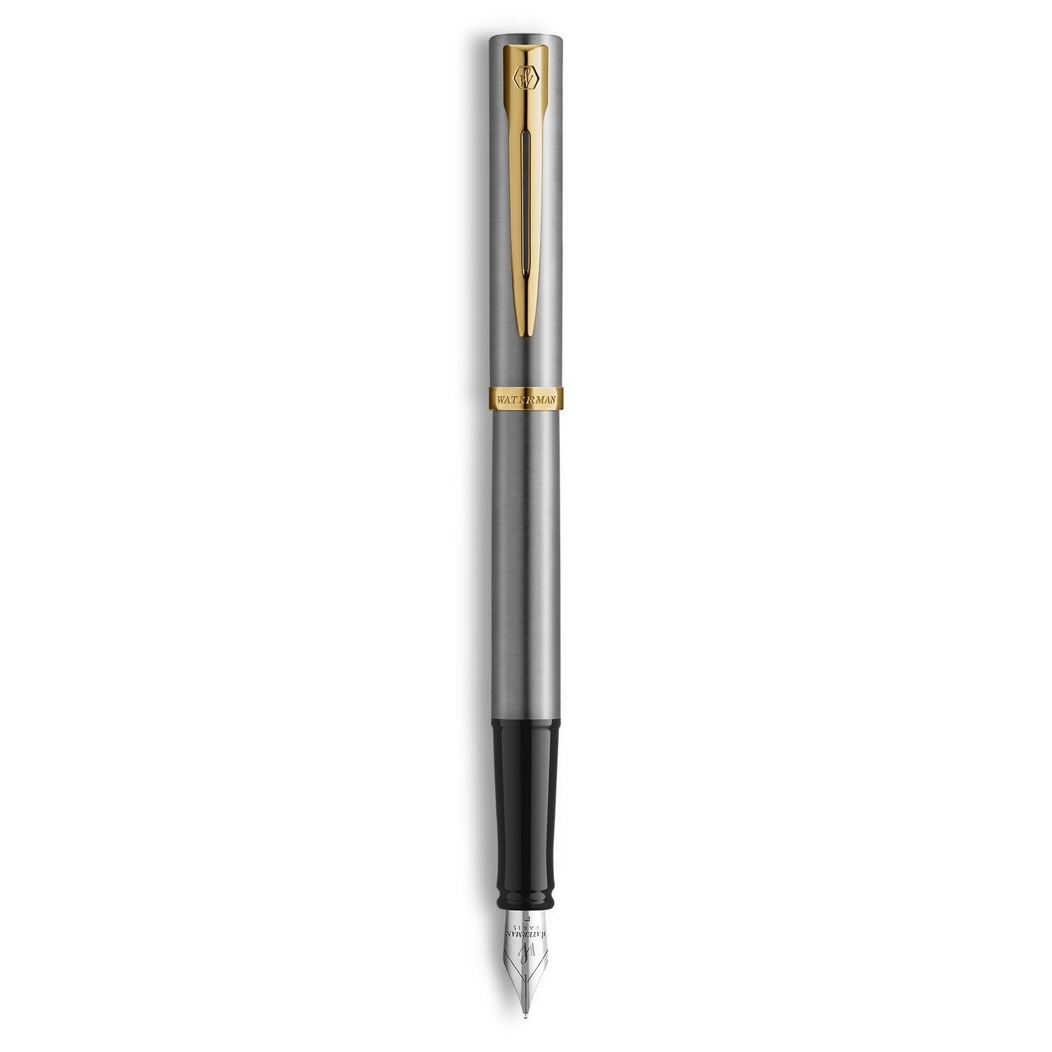 Waterman Impression Fountain Pen - Stainless Steel / Gold Trim