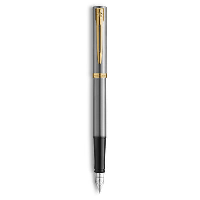 Waterman Impression Fountain Pen - Stainless Steel / Gold Trim