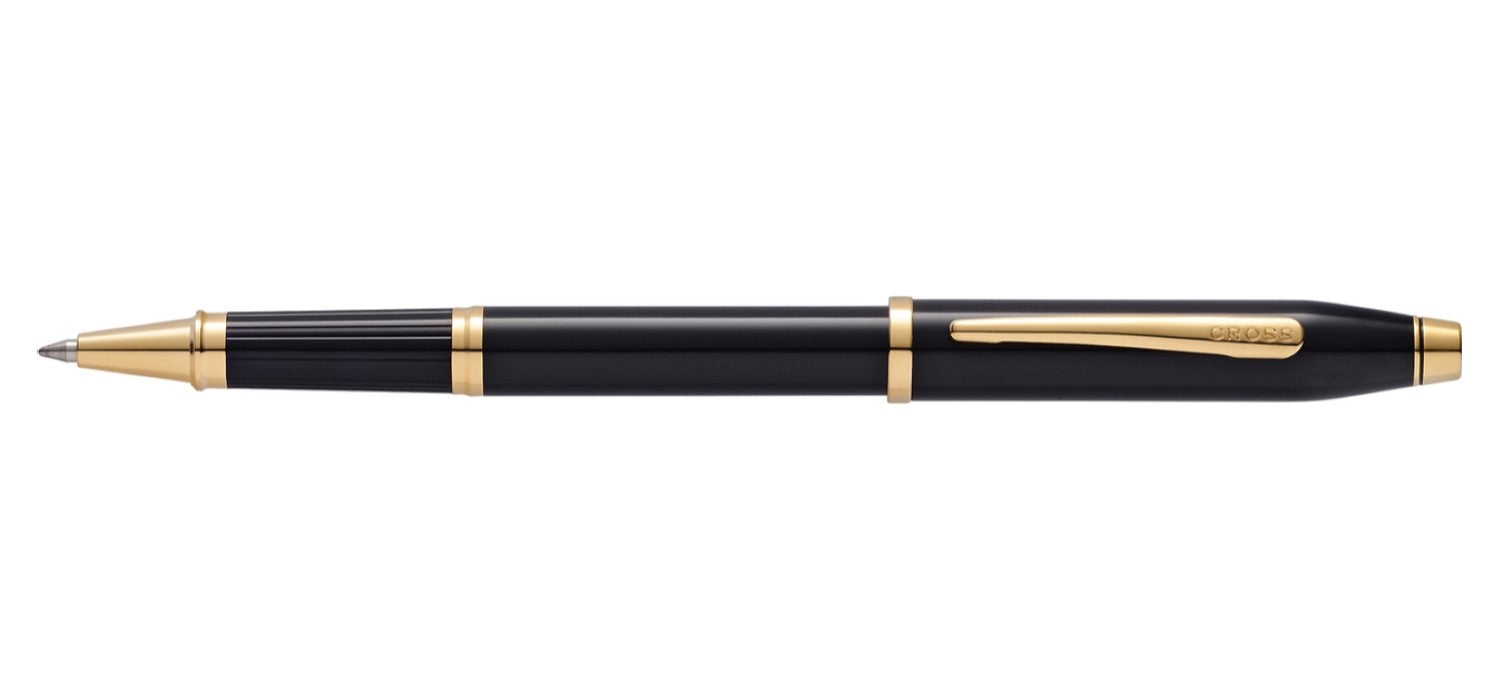 Cross Century II Selectip Rollerball - Black Lacquer / 23kt Gold Trim