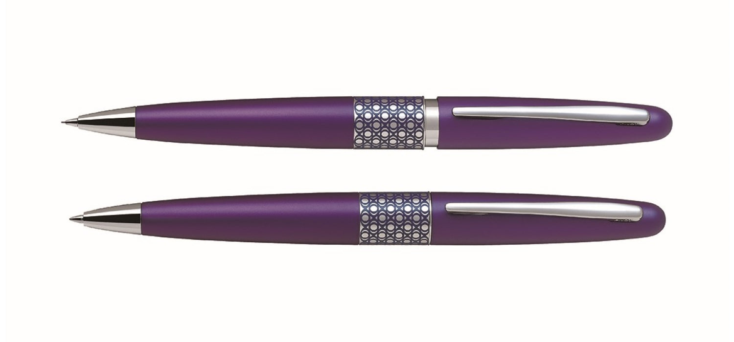 Pilot Metropolitan MR3 Ballpoint Pen & 0.5mm Mechanical Pencil Gift Set - Violet Ellipse