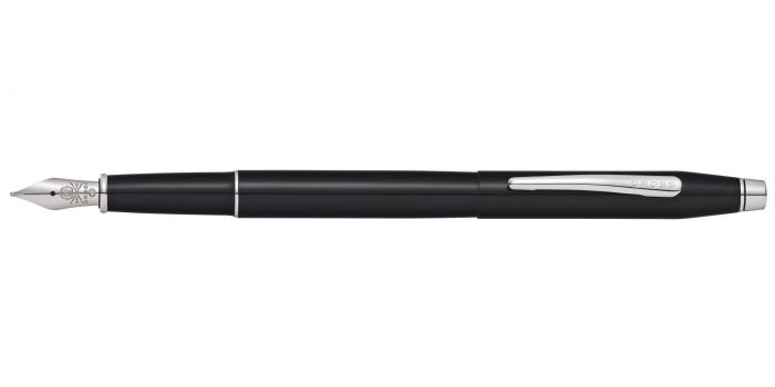 Cross Classic Century Fountain Pen - Black Lacquer / Chrome Trim