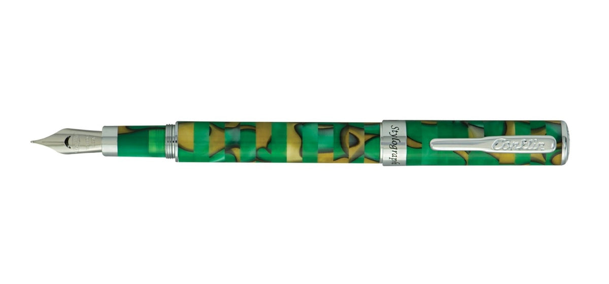 Conklin Stylograph Mosaic Fountain Pen - Green - Pen City