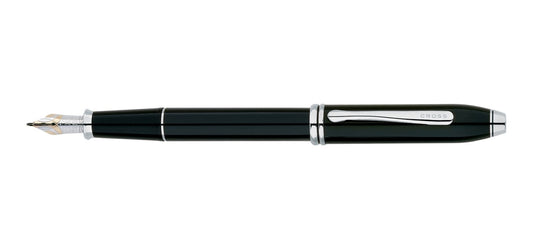 Cross Townsend Fountain Pen - Black Lacquer / Rhodium Trim