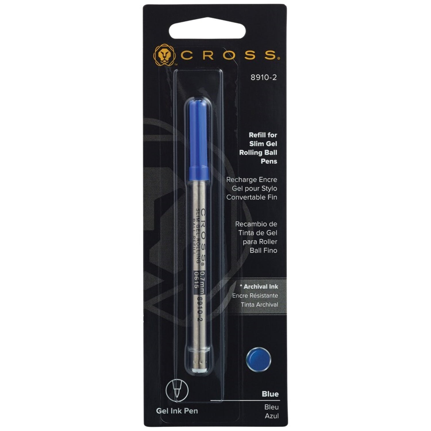 2 Stylo Gel Pen 0.7 mm noir et bleu