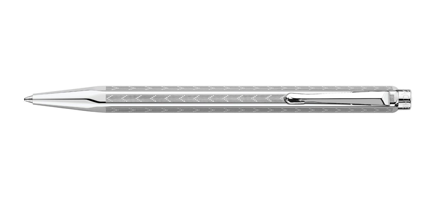 Caran dAche Ecridor Ballpoint Pen - Chevron Palladium