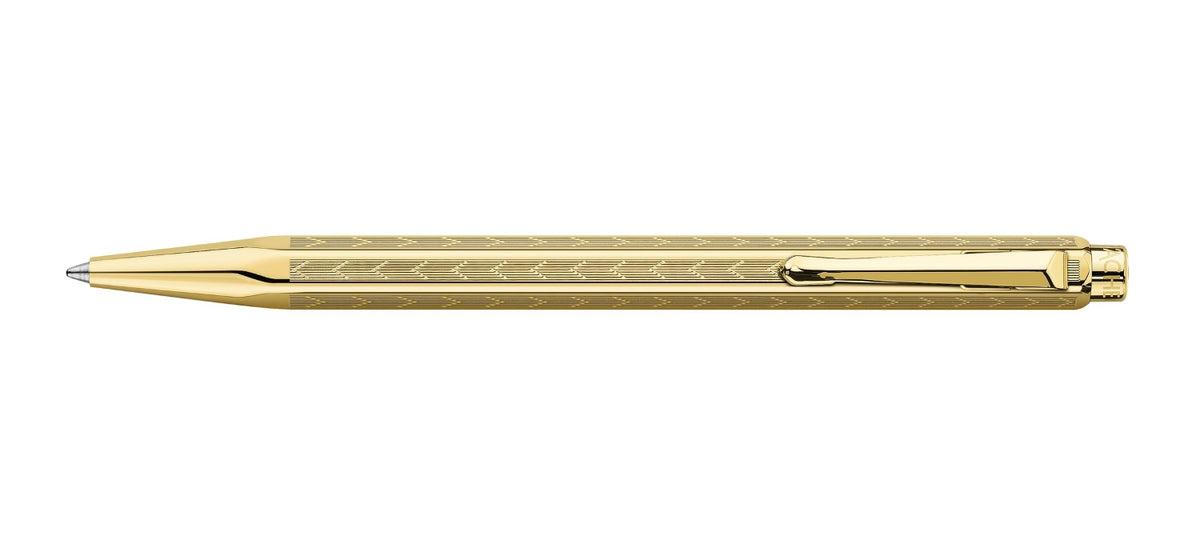 Caran dAche Ecridor Ballpoint Pen - Chevron Gilded