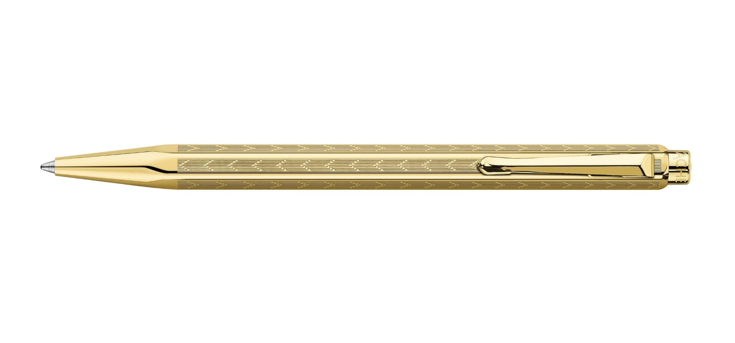 Caran dAche Ecridor Ballpoint Pen - Chevron Gilded