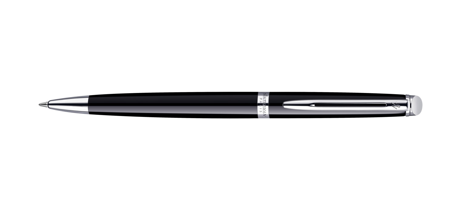 Waterman Hemisphere Ballpoint Pen - Black Lacquer / Chrome Trim