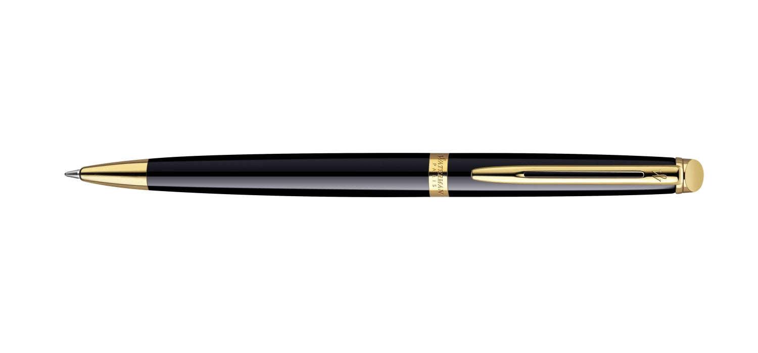 Waterman Hemisphere Ballpoint Pen - Black Lacquer / Gold Trim