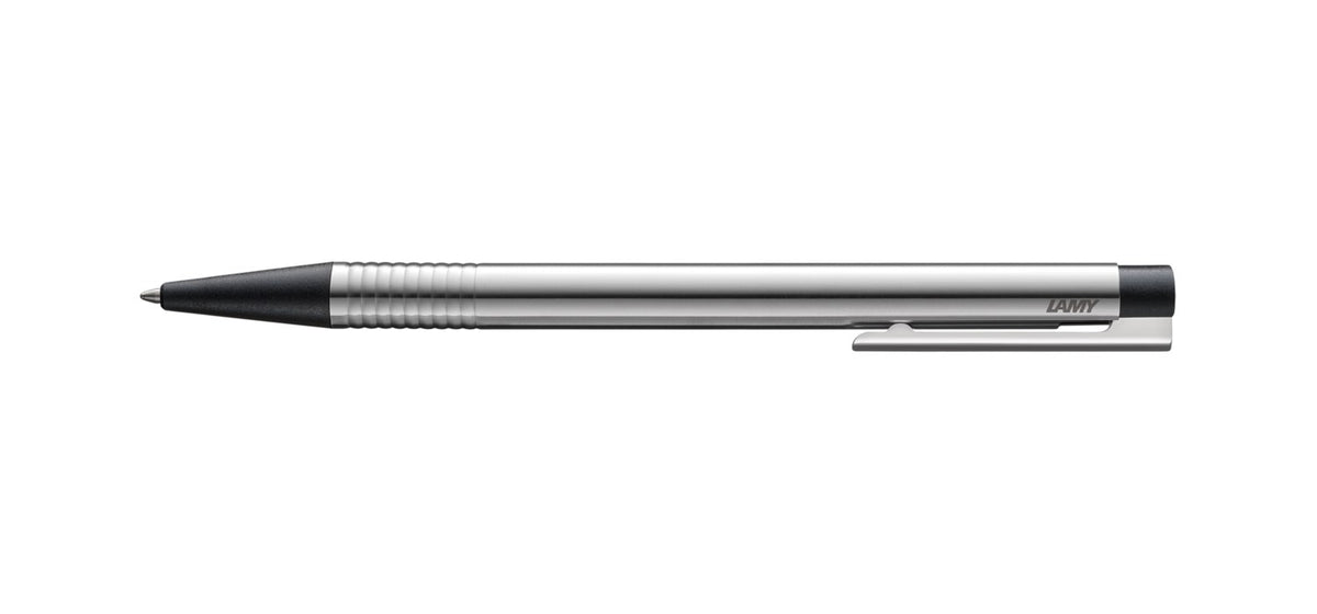 LAMY Logo Ballpoint Pen - Stainless Steel & Black