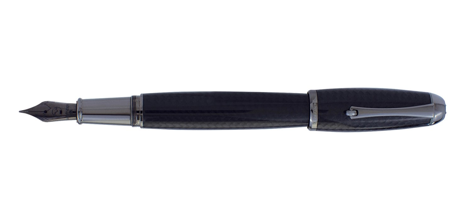 Monteverde Super Mega Fountain Pen - Carbon / Gunmetal Trim