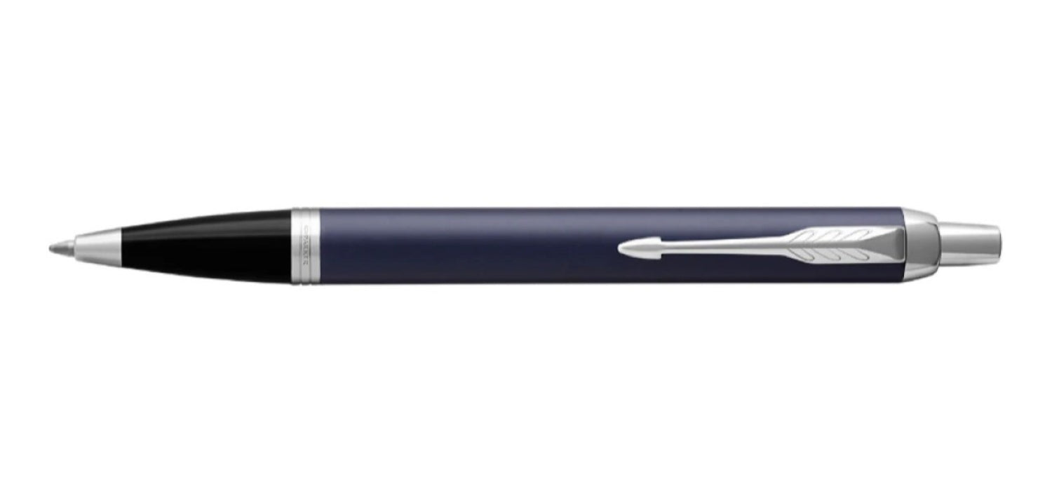 Parker IM Ballpoint Pen - Matte Blue / Chrome Trim