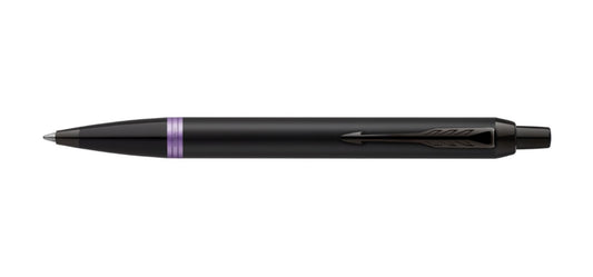 Parker IM Vibrant Rings Ballpoint Pen - Satin Black / Amethyst Purple
