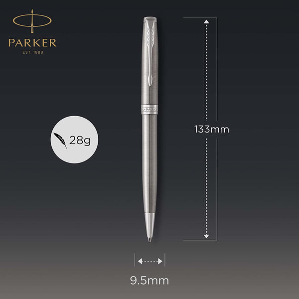 Parker Sonnet Ballpoint Pen Stainless Steel Chrome Trim Pen City