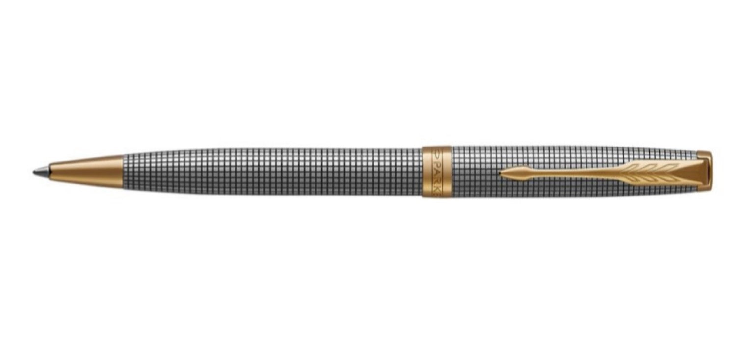 Parker Sonnet Cisele Ballpoint Pen - Sterling Silver / Gold Trim
