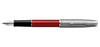 Parker Sonnet Essentials Fountain Pen - Metal & Red Lacquer / Palladium Trim