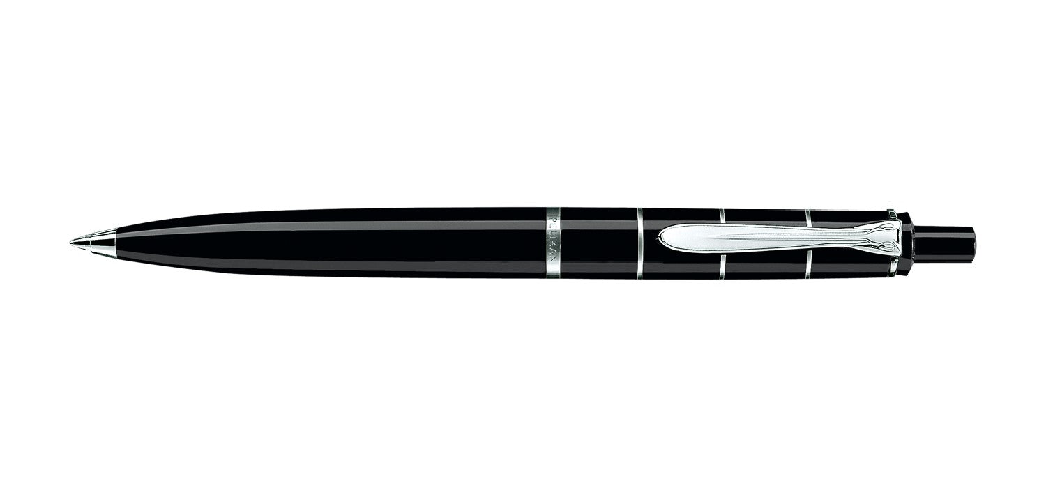 Pelikan Classic K 215 Ballpoint Pen - Black / Silver Rings