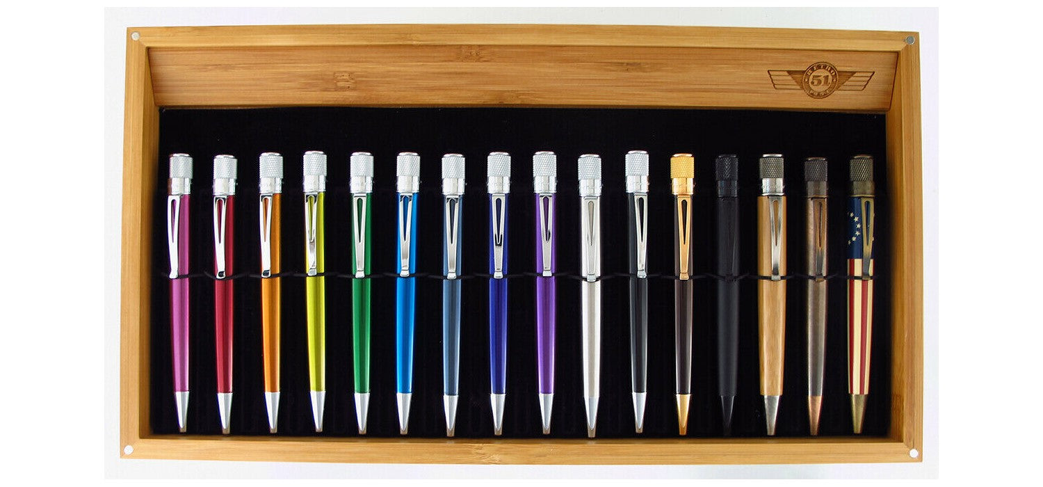 Retro 51 Bamboo Pen Tray