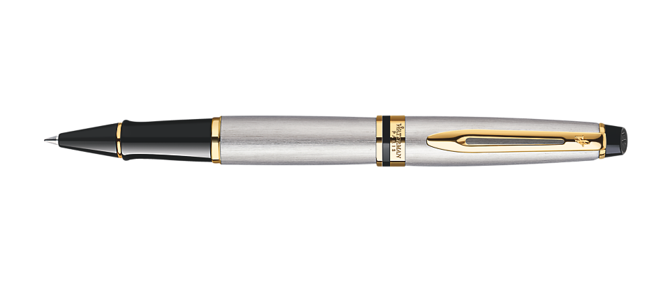 Waterman Expert Rollerball - Stainless Steel / Gold Trim