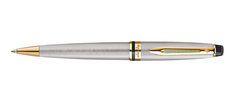 Waterman Expert Ballpoint Pen - Stainless Steel / Gold Trim