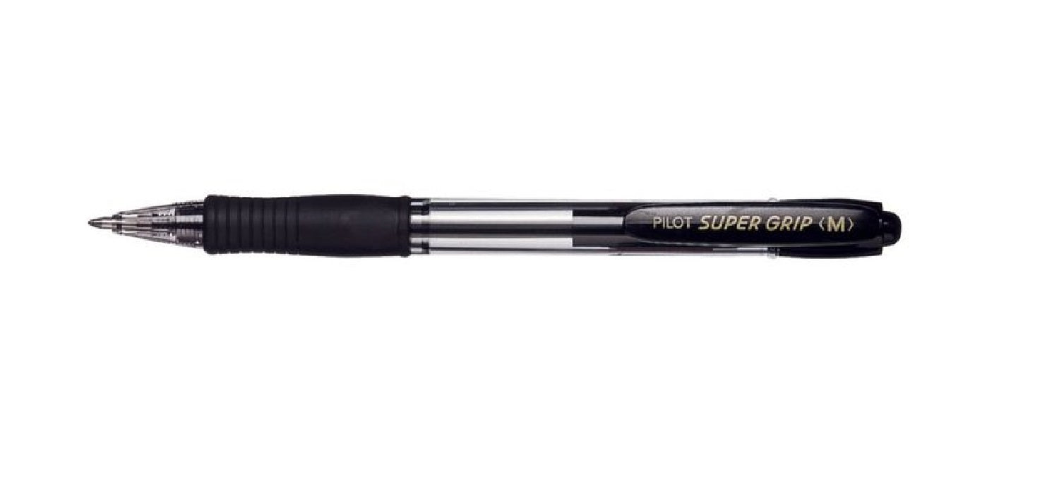 Pilot Super Grip Ballpoint Pen - Black
