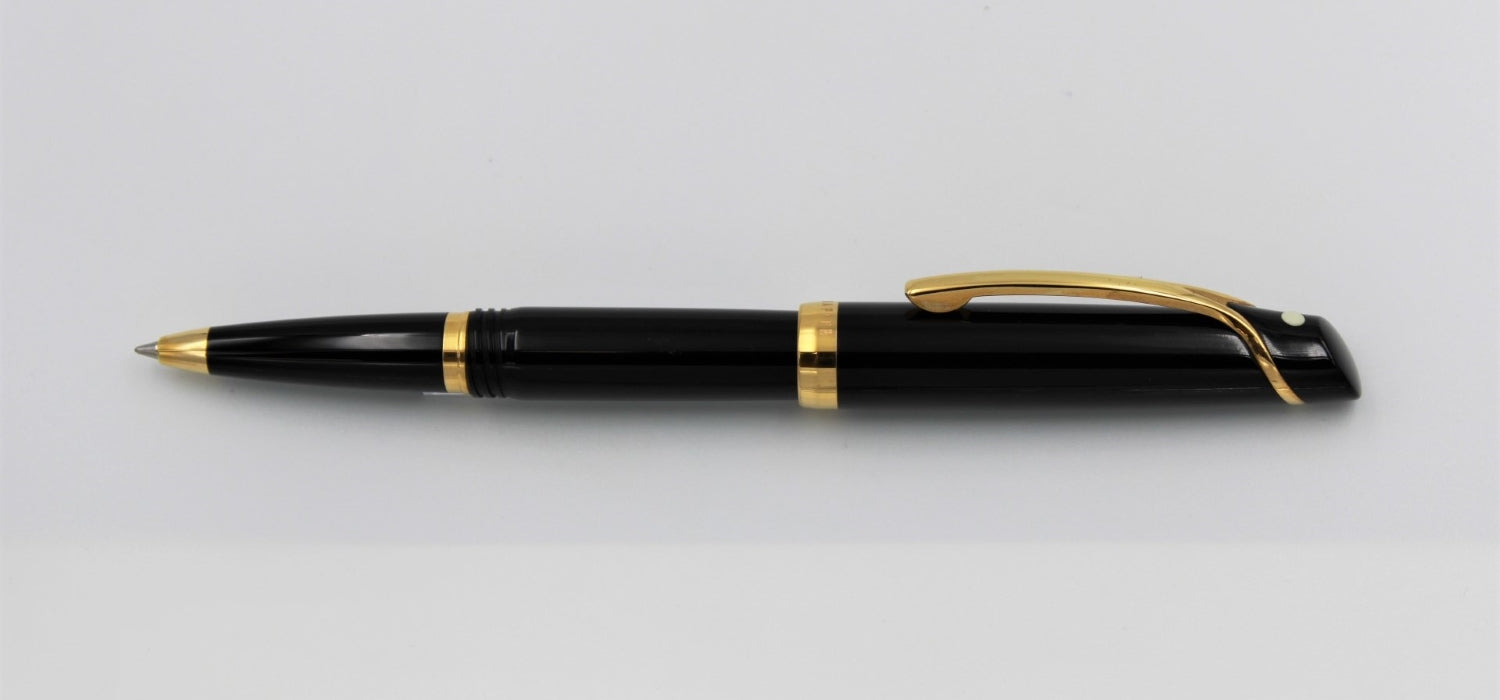年末のプロモーション特価！ Sheaffer City Pen - Trim Gold / Resin Black - Rollerball Valor 筆記具