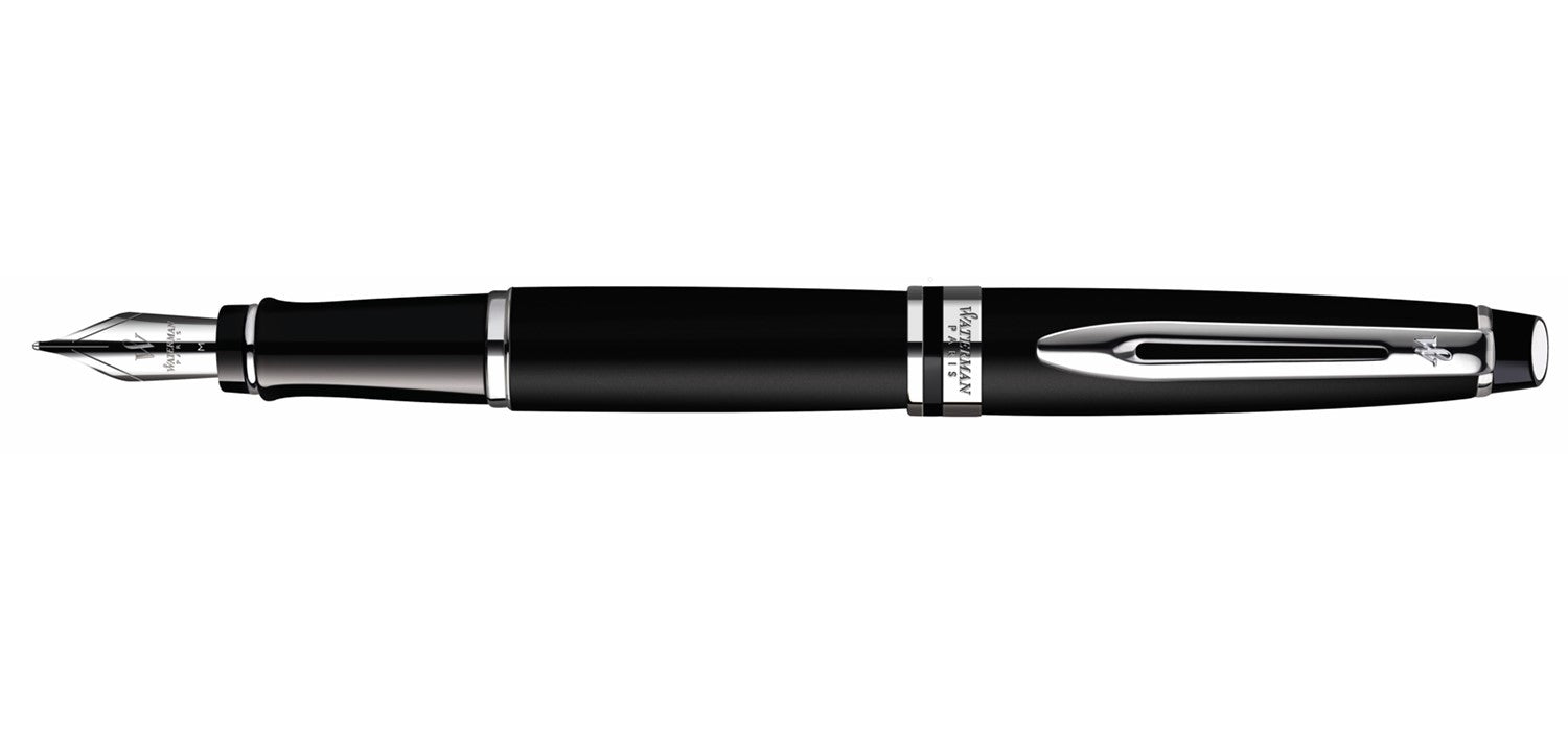 Waterman Expert Fountain Pen - Matte Black / Chrome Trim
