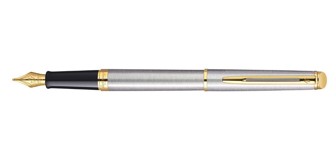 Waterman Hemisphere Fountain Pen - Stainless Steel / Gold Trim