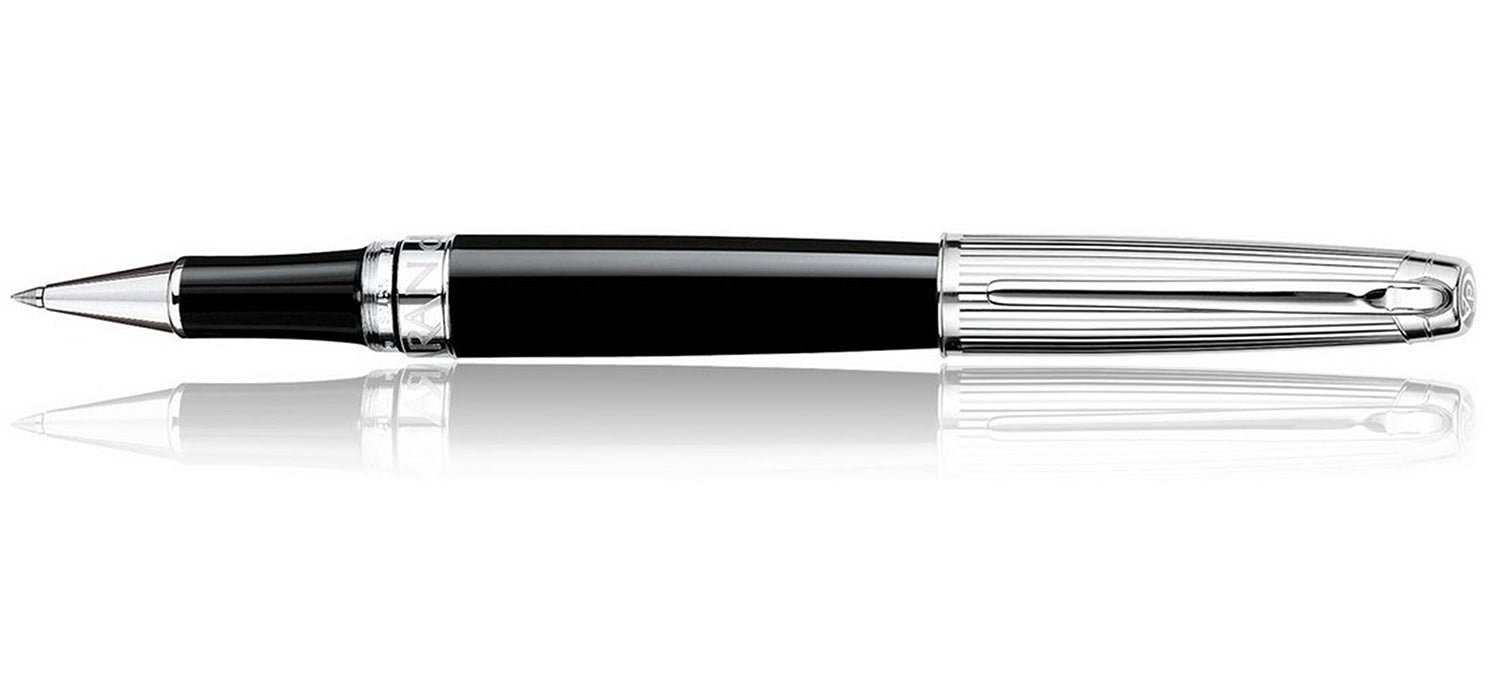 Caran dAche Leman Rollerball - Bicolour Black / Rhodium Trim