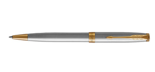 Parker Sonnet Ballpoint Pen - Stainless Steel / Gold Trim - STEEL / GOLD