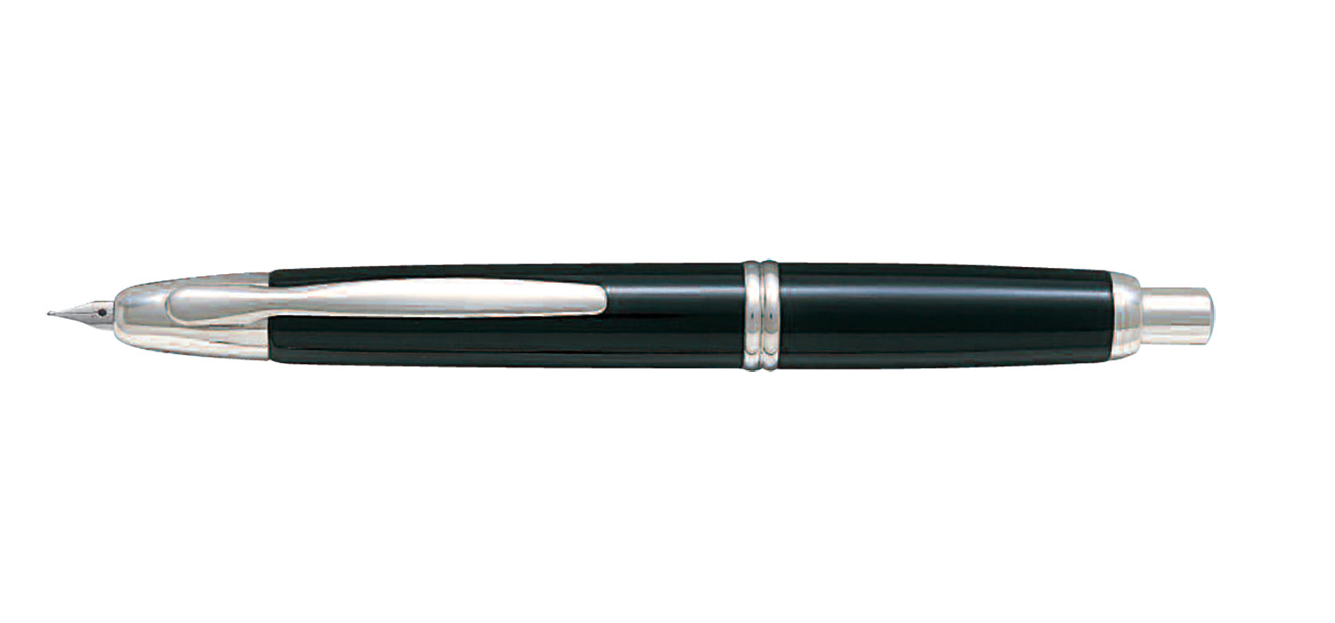 Pilot Capless Fountain Pen - Black / Silver Trim